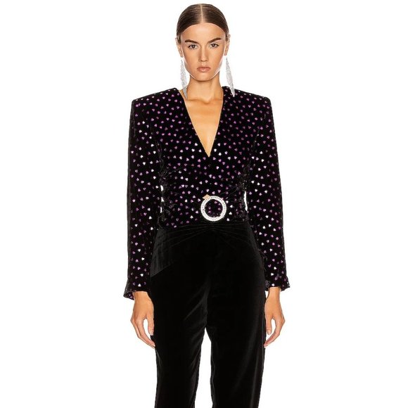 Attico Jackets & Blazers - The Attico Heart Velvet Jacket Blazer